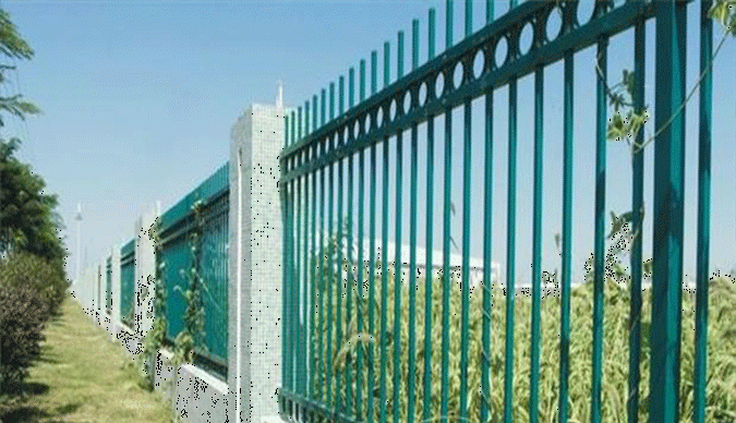 高温喷塑锌钢栏杆安装